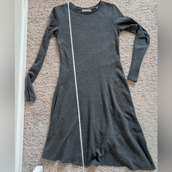 Title: Vince Heather Gray Asymmetrical Seam Fit & Flare Dress – Size M - Picture 11 of 12